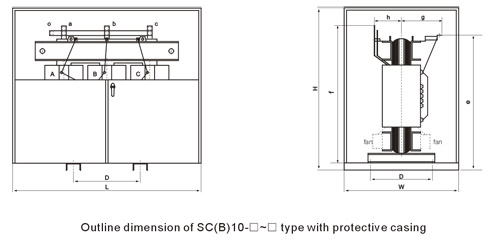 resin insulation dry-type power transformer